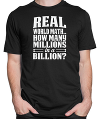 Real World Math T-shirt Mens Fitted Tee