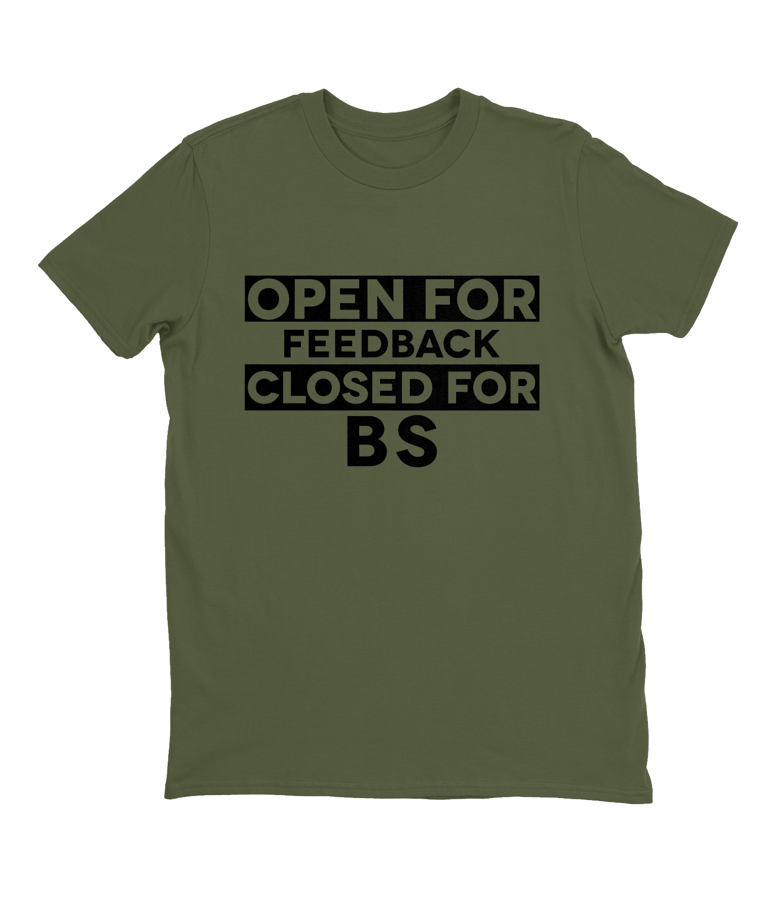 Open For Feedback Closed for BS T-shirt Mens Fitted Tee