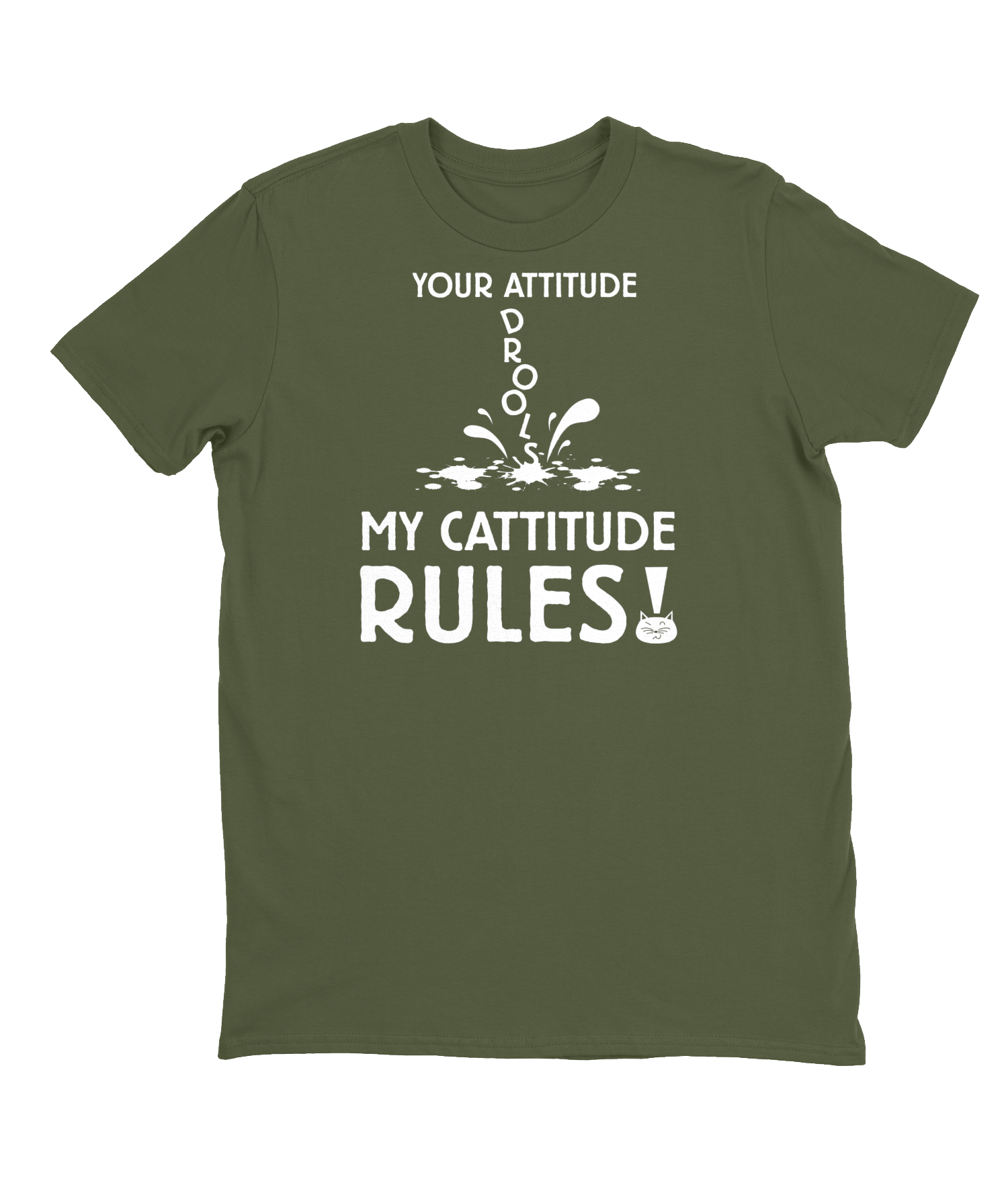 My Catitude Rules T-shirt Mens Fitted Tee