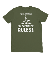 My Catitude Rules T-shirt Mens Fitted Tee