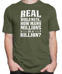 Real World Math T-shirt Mens Fitted Tee