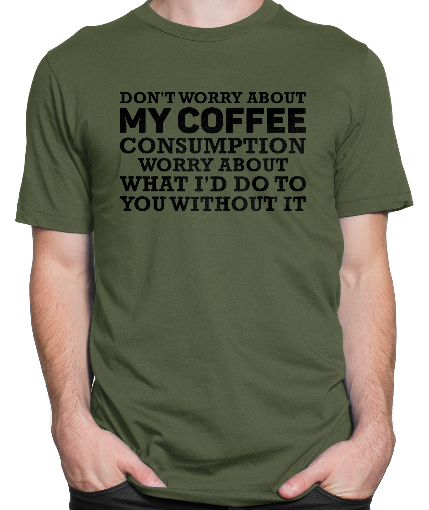My Coffee Consumption T-shirt Mens Fitted Tee