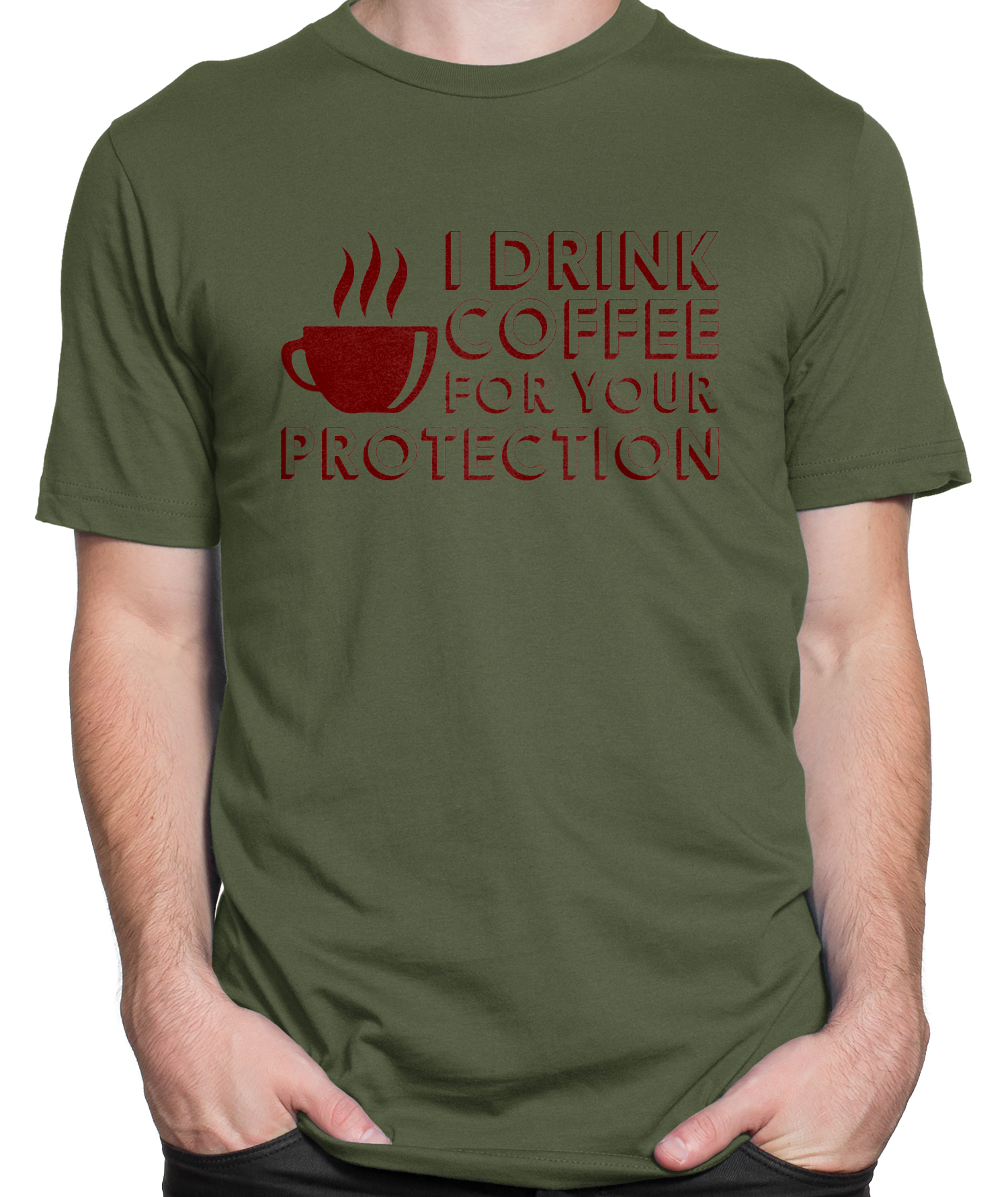 Coffee Protection T-shirt Mens Fitted Tee