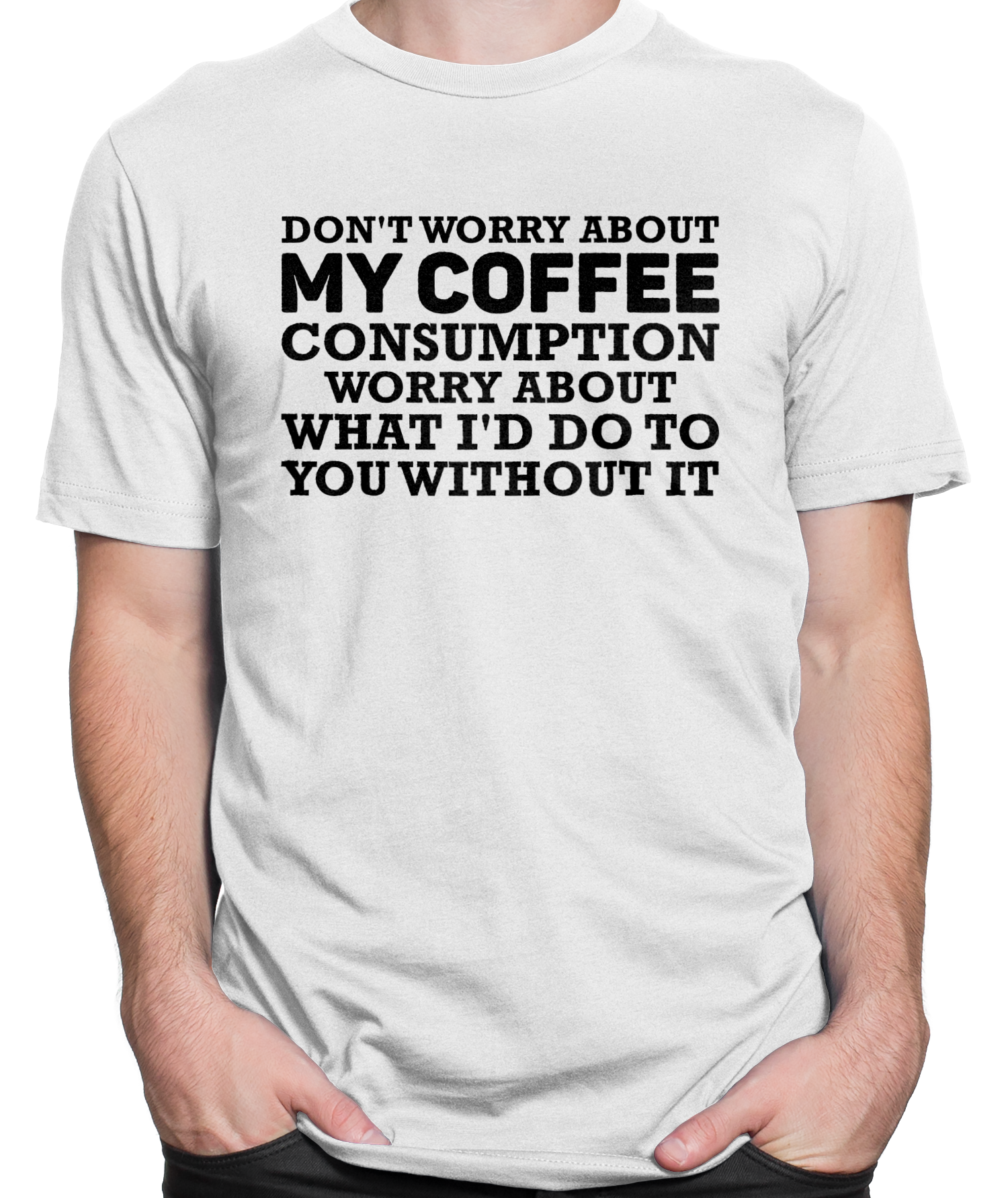 My Coffee Consumption T-shirt Mens Fitted Tee
