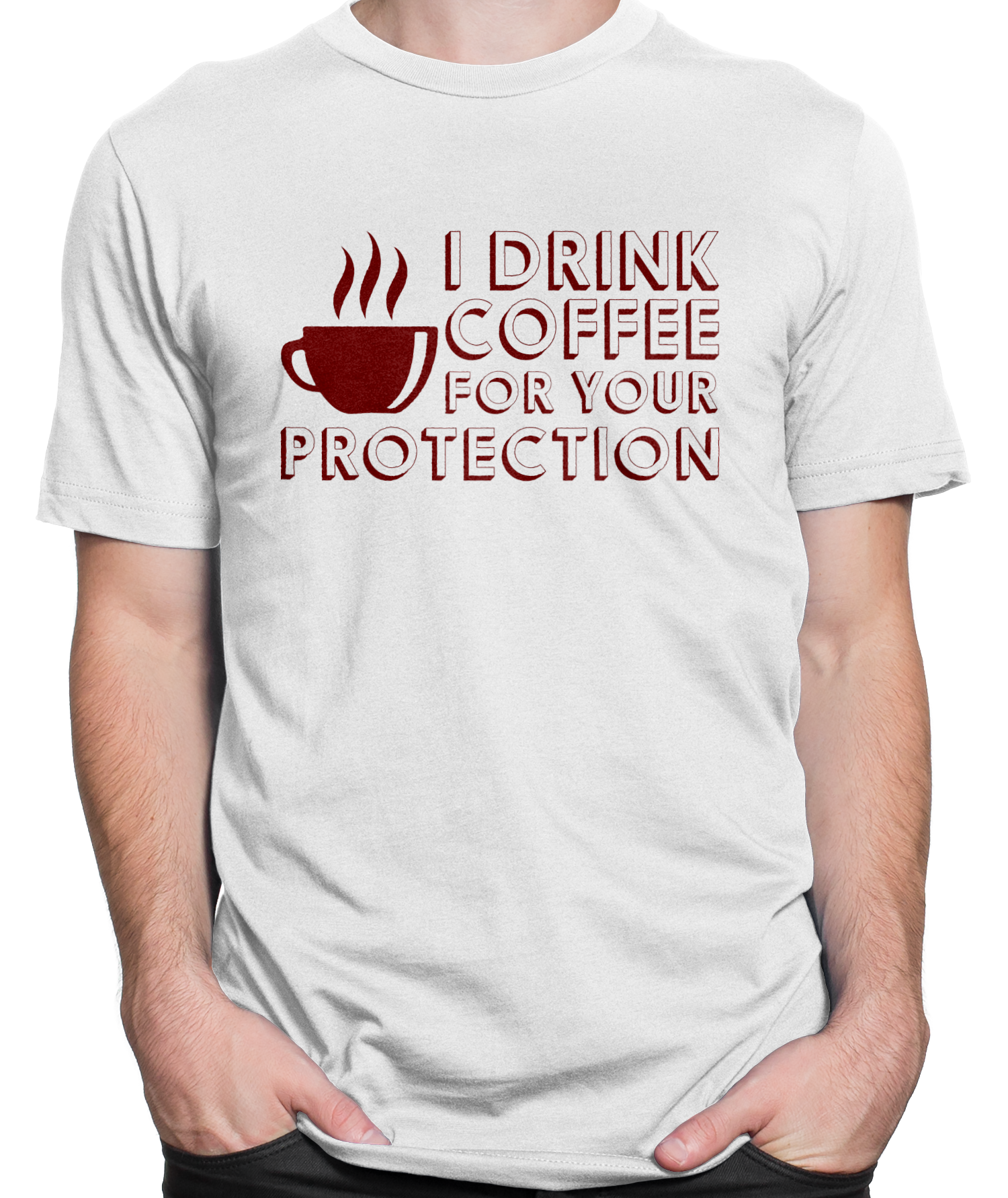 Coffee Protection T-shirt Mens Fitted Tee