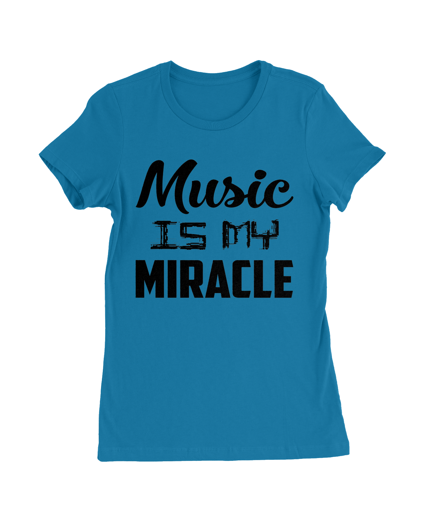 Music Is My Miracle T-Shirt Womens Fitted Tee