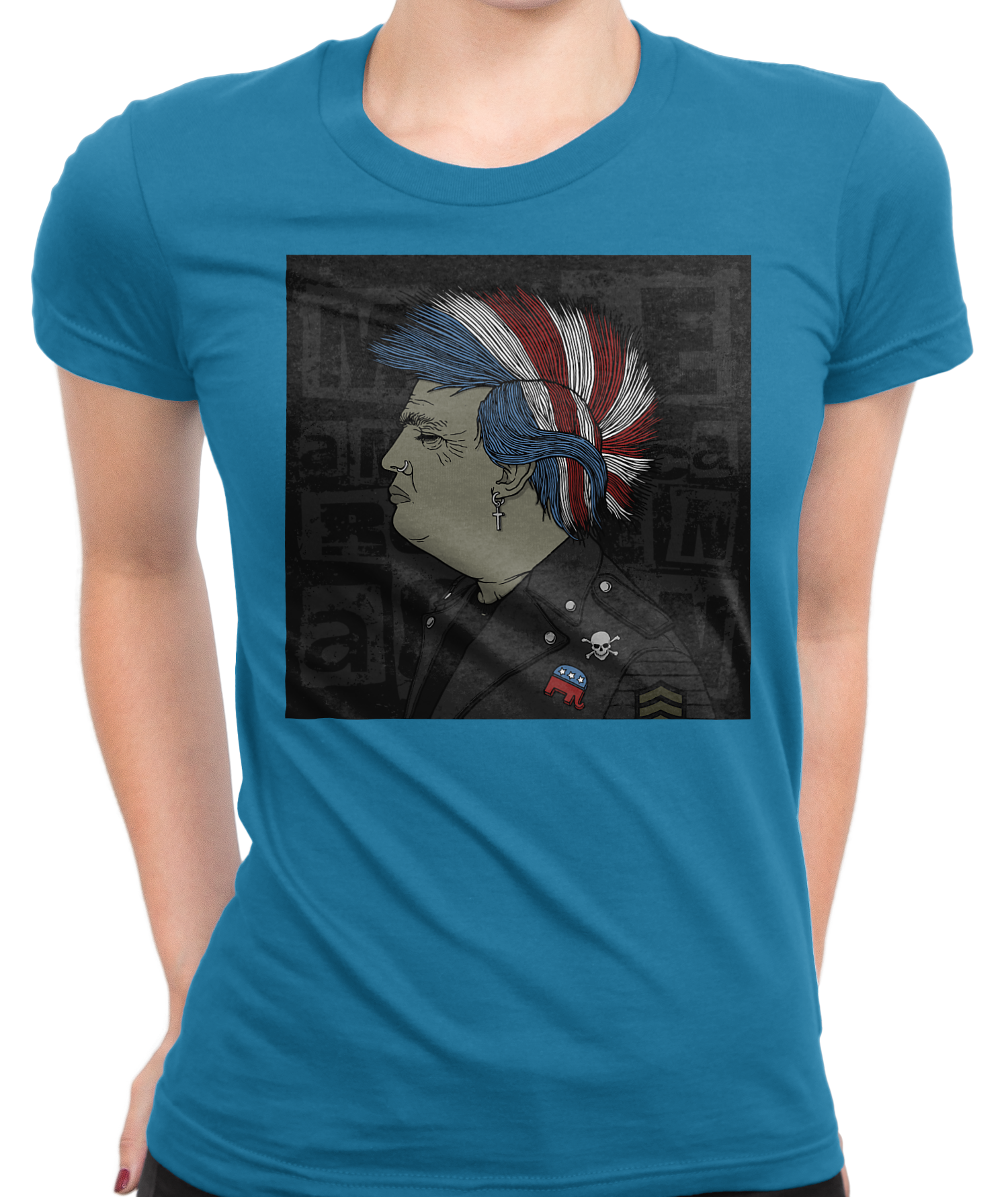 Punk Trump T-Shirt Womens Fitted Tee