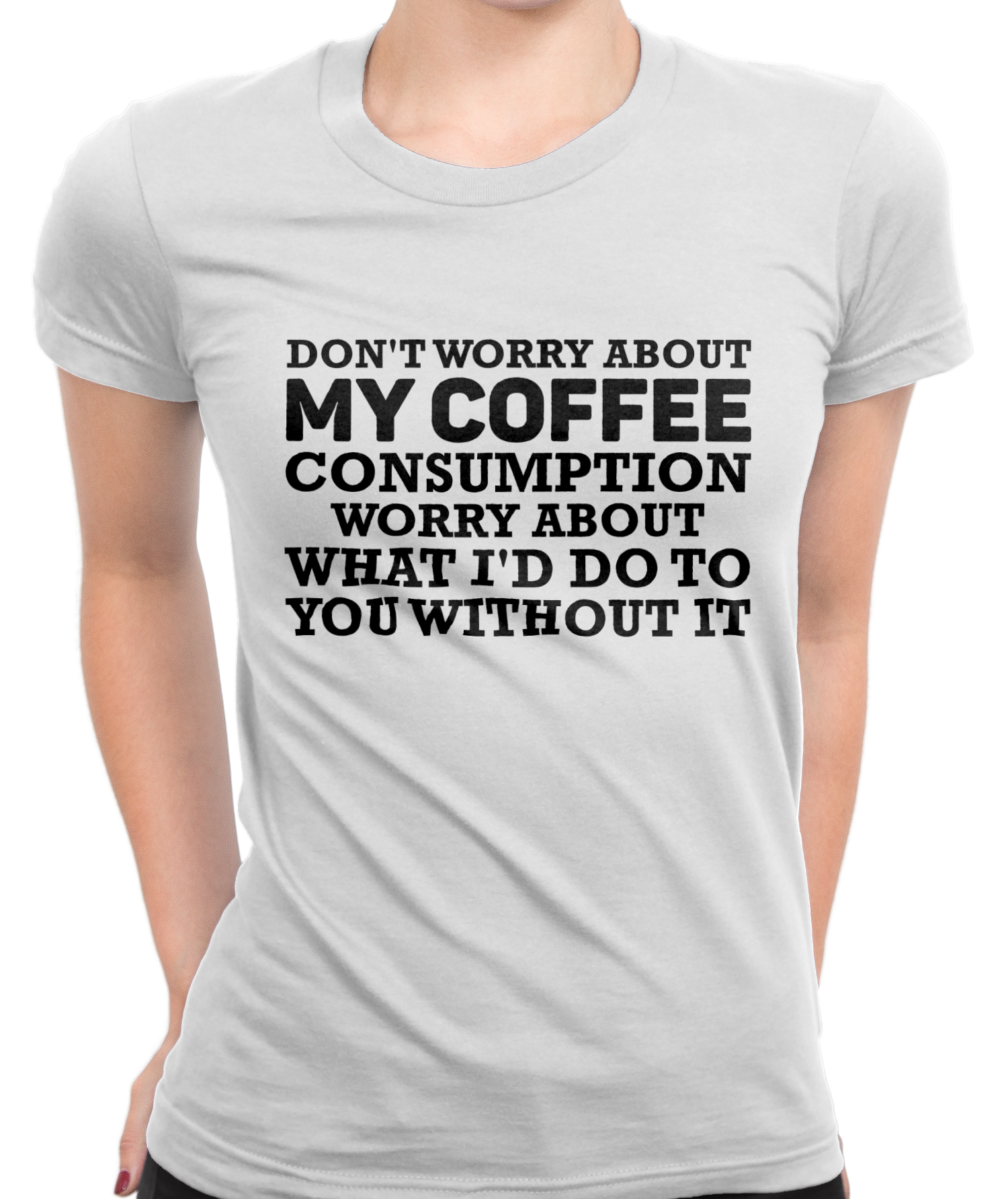 My Coffee Consumption T-Shirt Womens Fitted Tee
