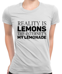 Reality Is Lemons T-Shirt Womens Fitted Tee